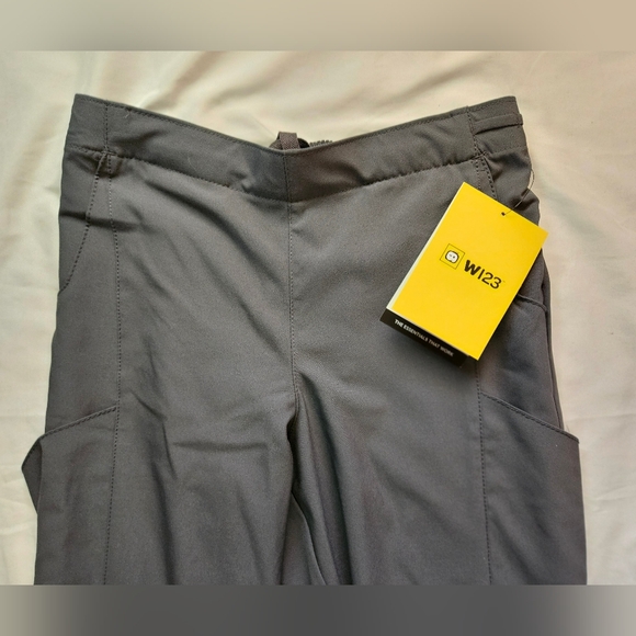 NWT Wonder Wink W123 Womens Gray Elastic Drawstring Waist Scrub Pants Size XS - Picture 2 of 15